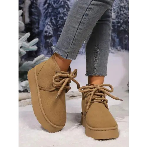 Elevate Your Style with Yoma Round Neck Platform Suede Boots