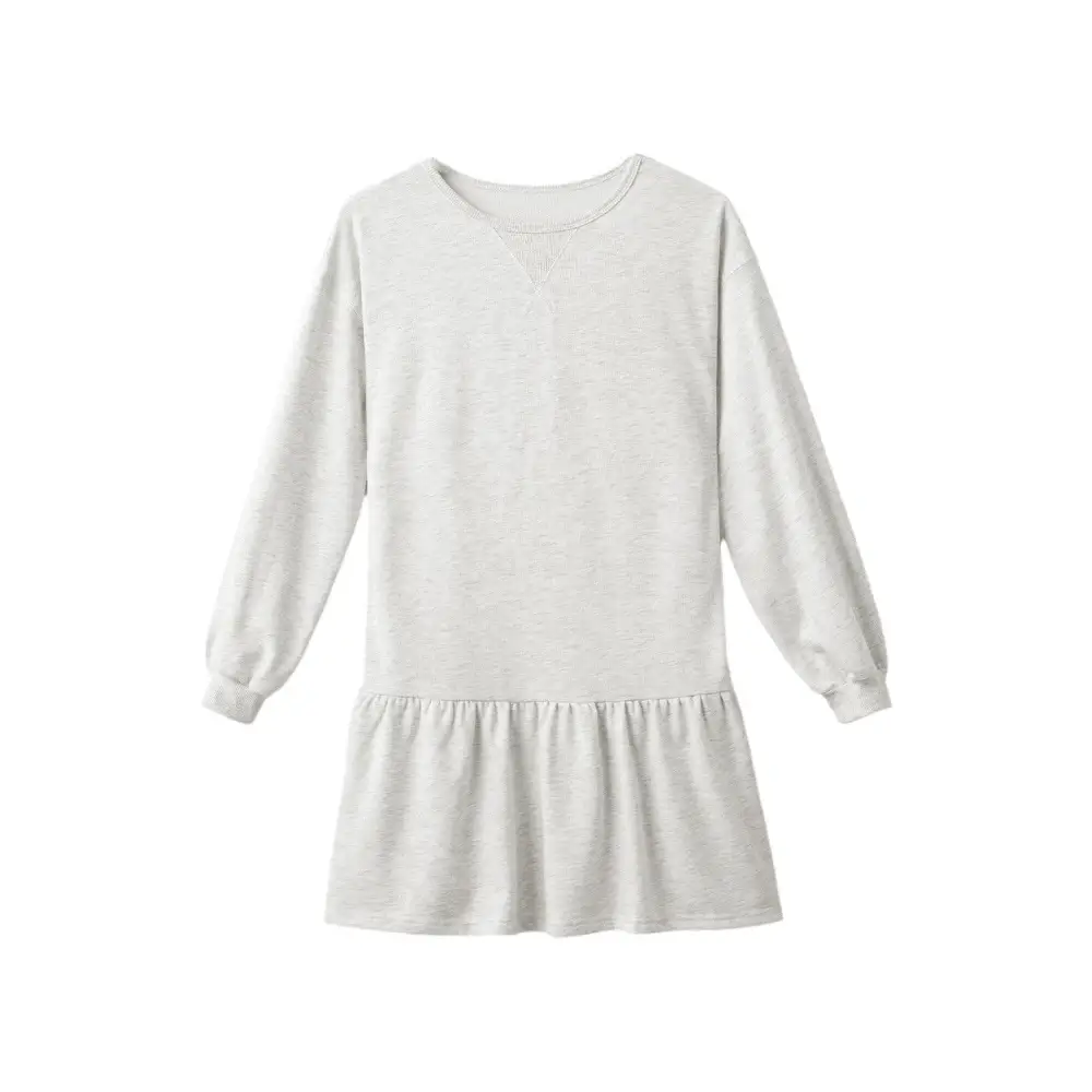 Embrace Style with the Ruffle Hem Mini Sweatshirt Dress