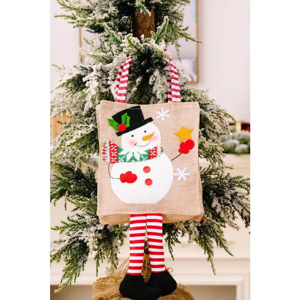 Enchanting Gnome Graphic Striped Gift Bags for Christmas Cheer