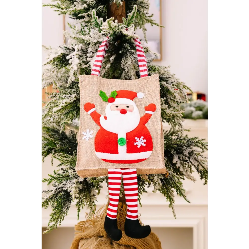 Enchanting Gnome Graphic Striped Gift Bags for Christmas Cheer