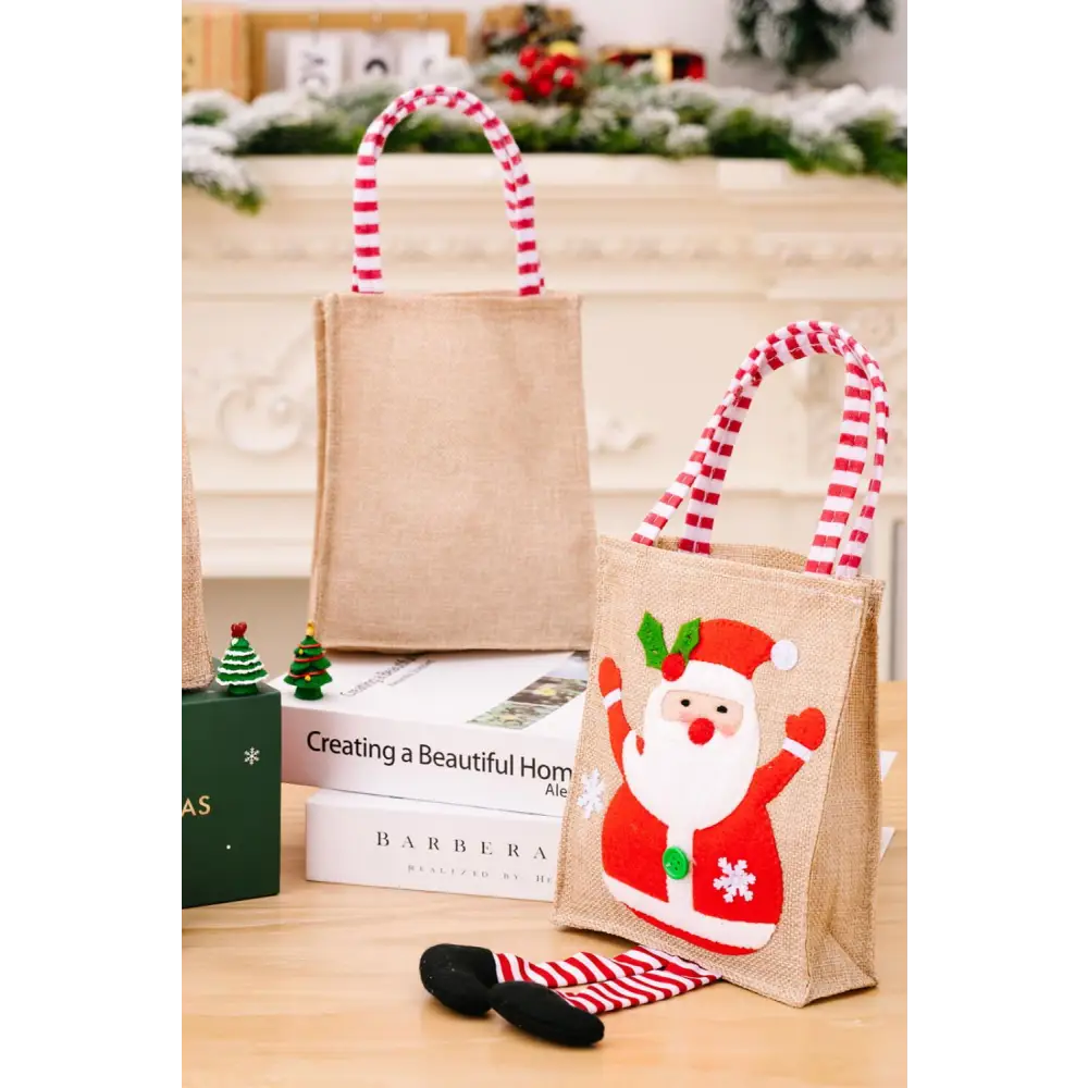 Enchanting Gnome Graphic Striped Gift Bags for Christmas Cheer