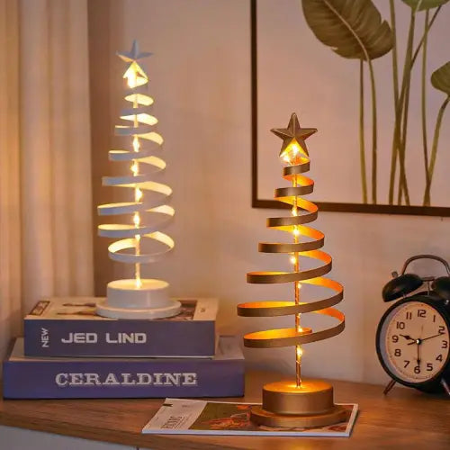 Enchanting LED Spiral Christmas Tree Table Lights for Festive Cheer 