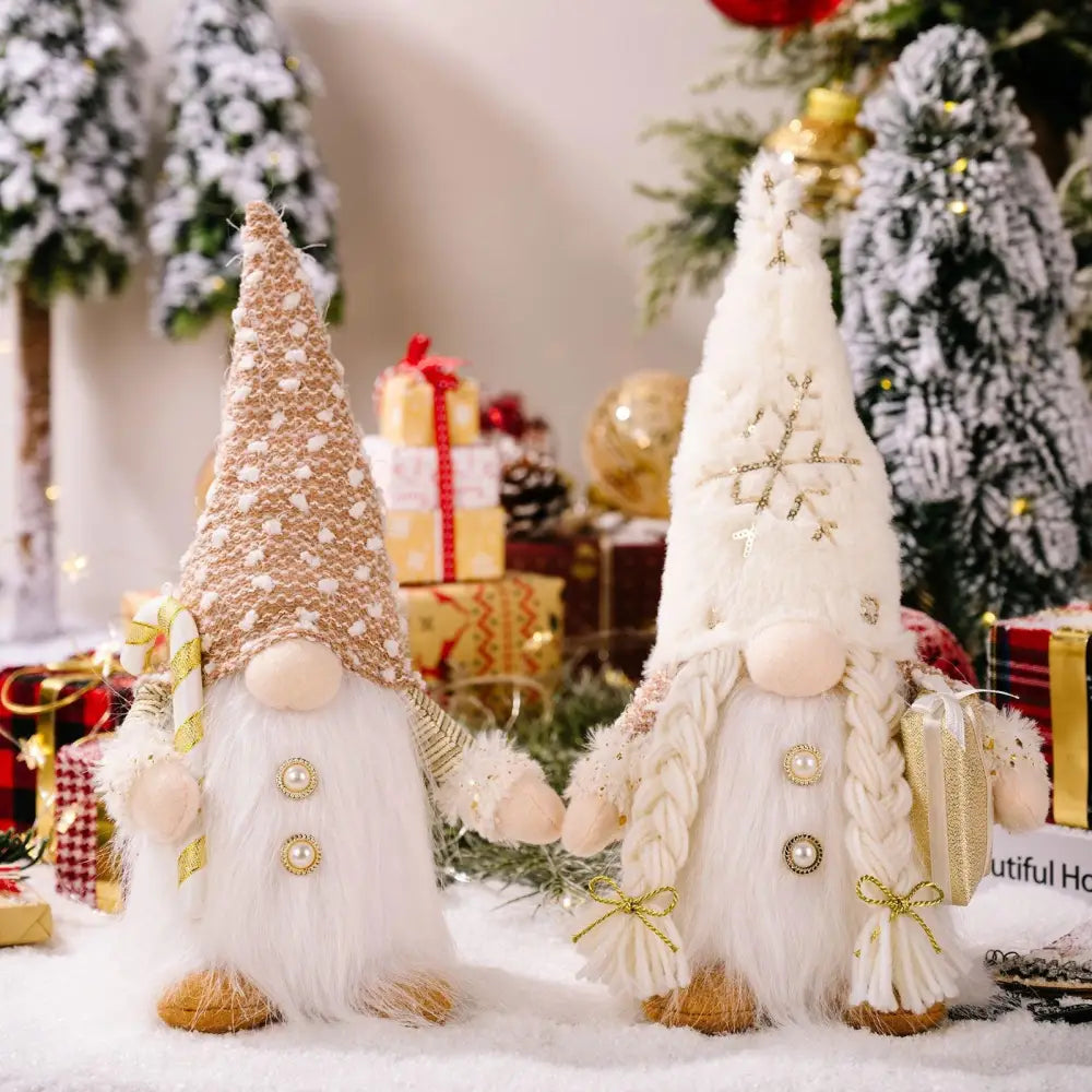 Enchanting Light-Up Faceless Gnome Figurines for Christmas Cheer