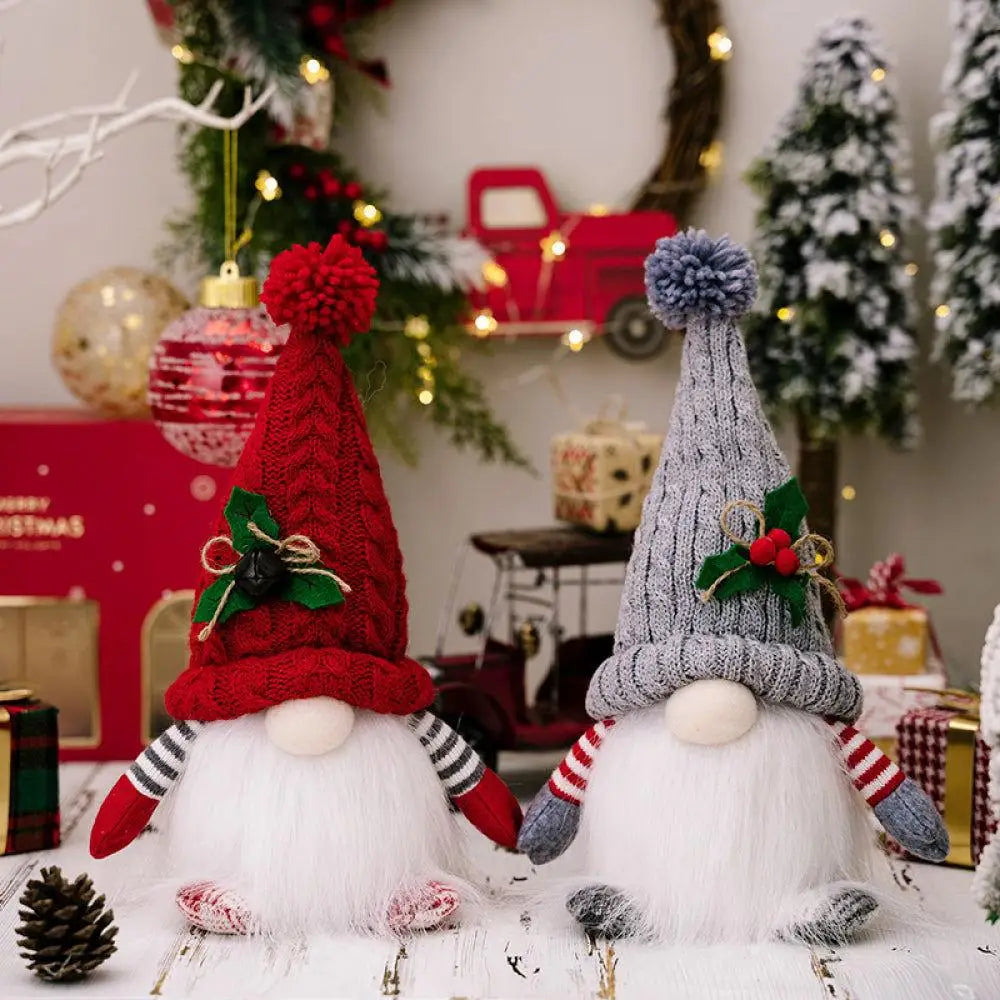 Enchanting Light-Up Short Leg Faceless Gnomes for Christmas Cheer