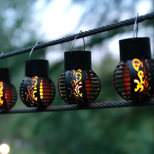 Enchanting Solar Flame Lights with Waterproof Flickering Lanterns