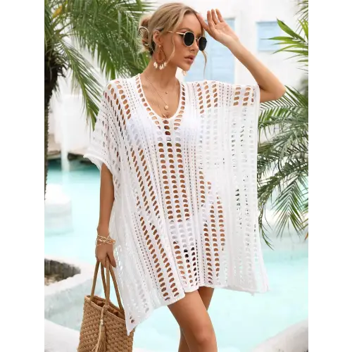 Ethereal Angel Wings Slit Dolman Sleeve Cover-Up for Beach Bliss