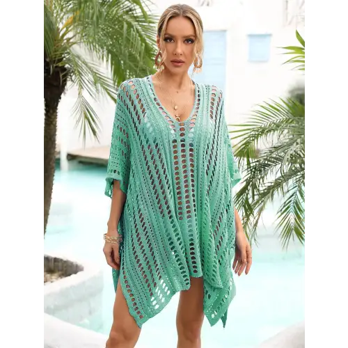 Ethereal Angel Wings Slit Dolman Sleeve Cover-Up for Beach Bliss