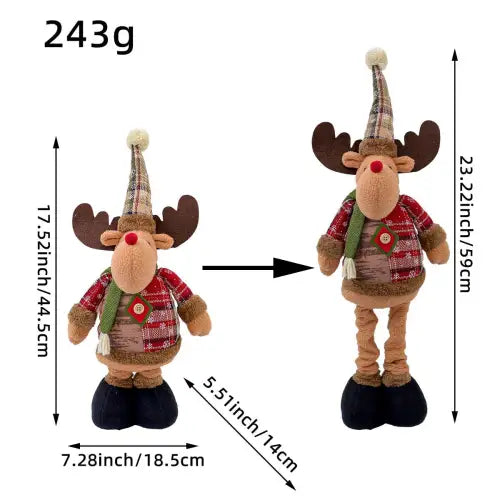 Exciting Telescopic Santa and Snowman Dolls for Festive Christmas Displays