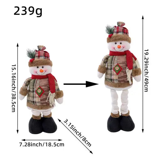 Exciting Telescopic Santa and Snowman Dolls for Festive Christmas Displays