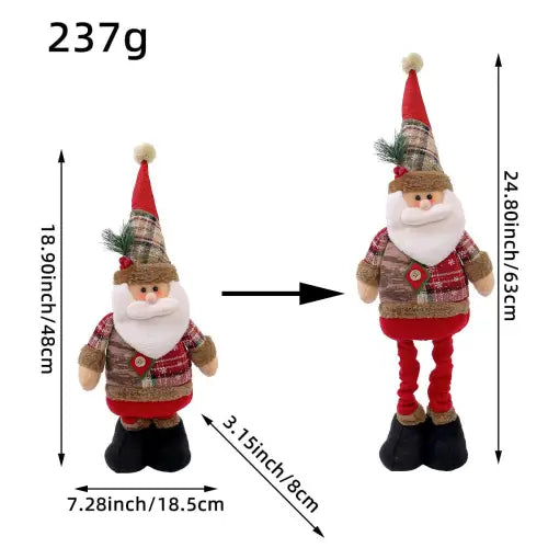 Exciting Telescopic Santa and Snowman Dolls for Festive Christmas Displays