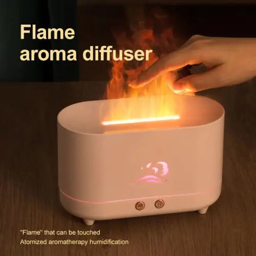 Experience Serenity with the White Flame Humidifier USB Aromatherapy Machine