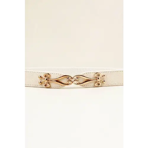 Exquisite Alloy Buckle Elastic Belt for Effortless Style