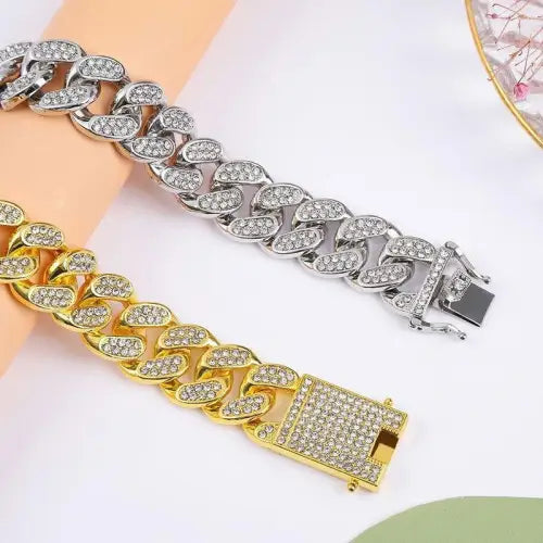 Exquisite Cuban Chain Diamond Jewelry Set for Trending Style