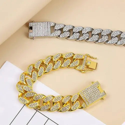 Cuban Chain Diamond Jewelry Set