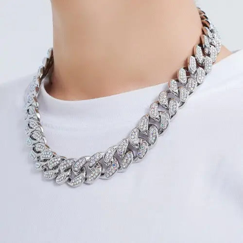Cuban Chain Diamond Jewelry Set