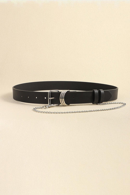 PU Leather Alloy Chain Belt - CM