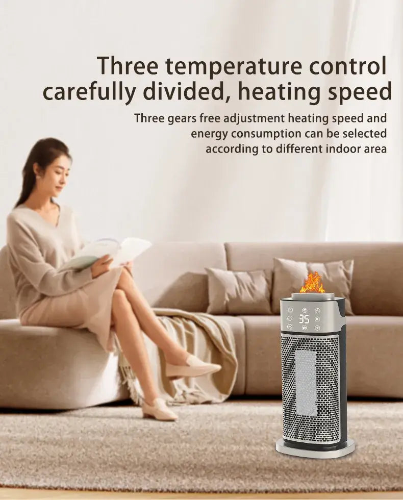 Transform Your Space with the Desktop 3D Flame Humidifying Heater