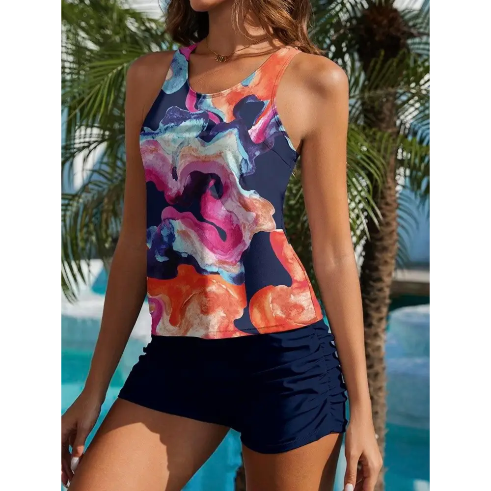 FAM-FAM Printed Round Neck Swim Set with Original Tags