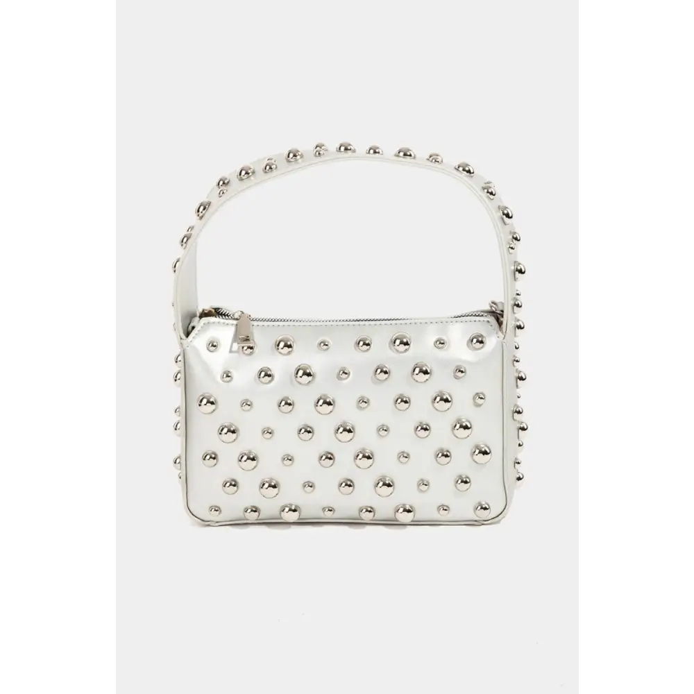 Glamorous Fame Ball Studded Square Handbag for Chic Style