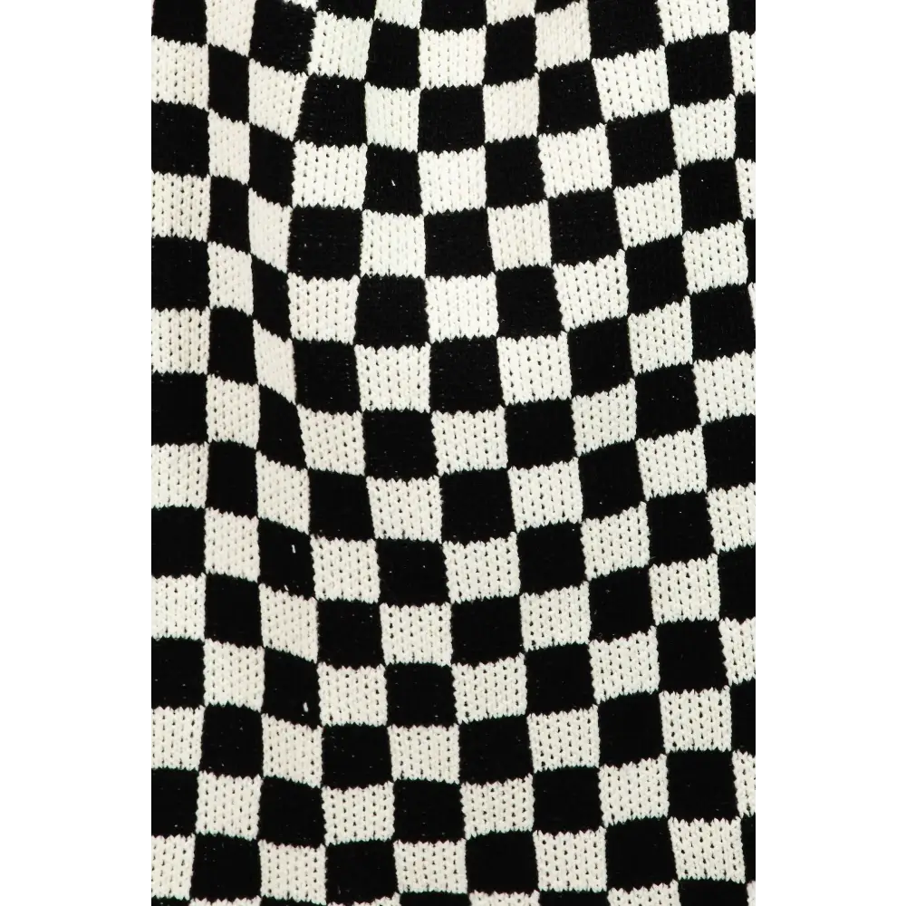 Bold Fame Checkered Pattern Tote Bag