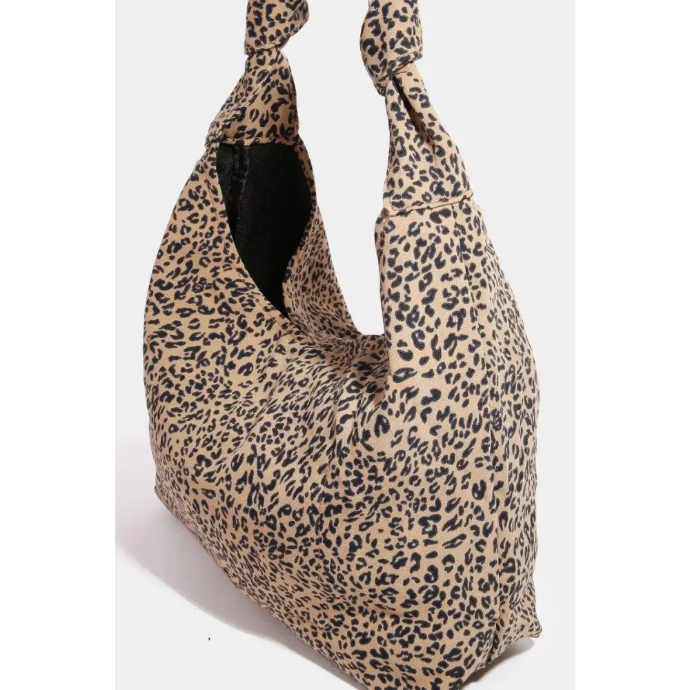 Fame Leopard Knotted Strap Shoulder Bag Unleashes Wild Style