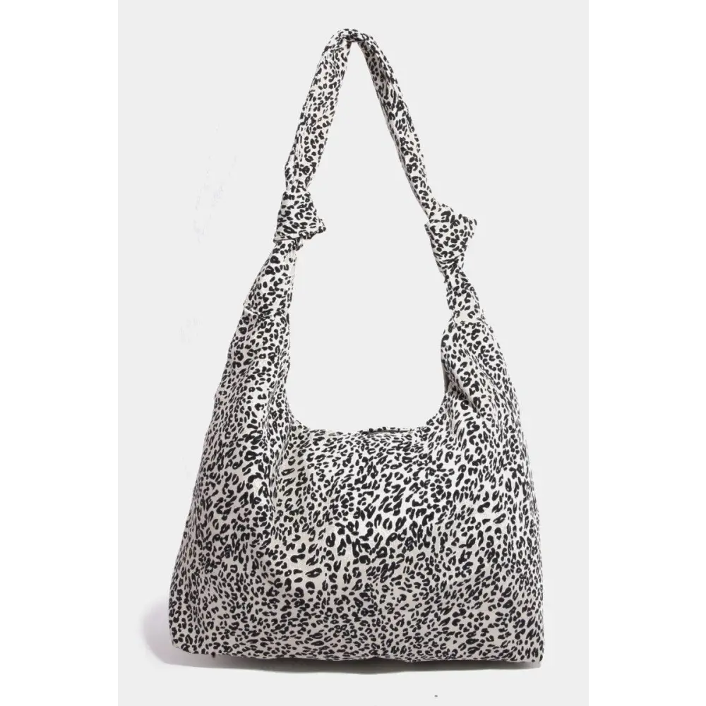 Fame Leopard Knotted Strap Shoulder Bag Unleashes Wild Style