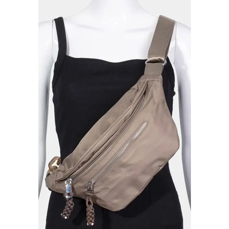 Fame Nylon Crossbody Bag with Adjustable Strap