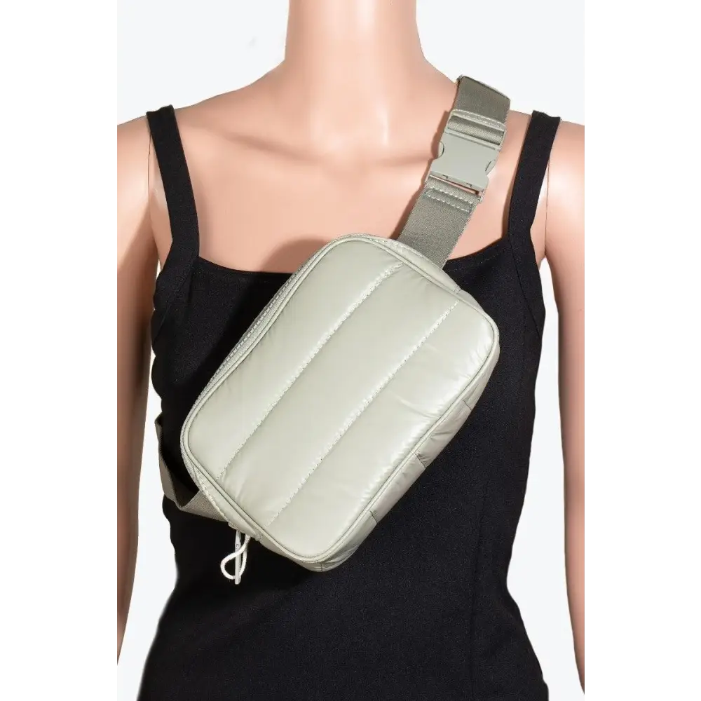 Fame Quilted Nylon Crossbody Bag