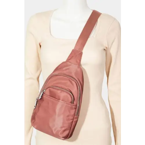 Fame Solid Color Nylon Sling Bag - CM Fashion