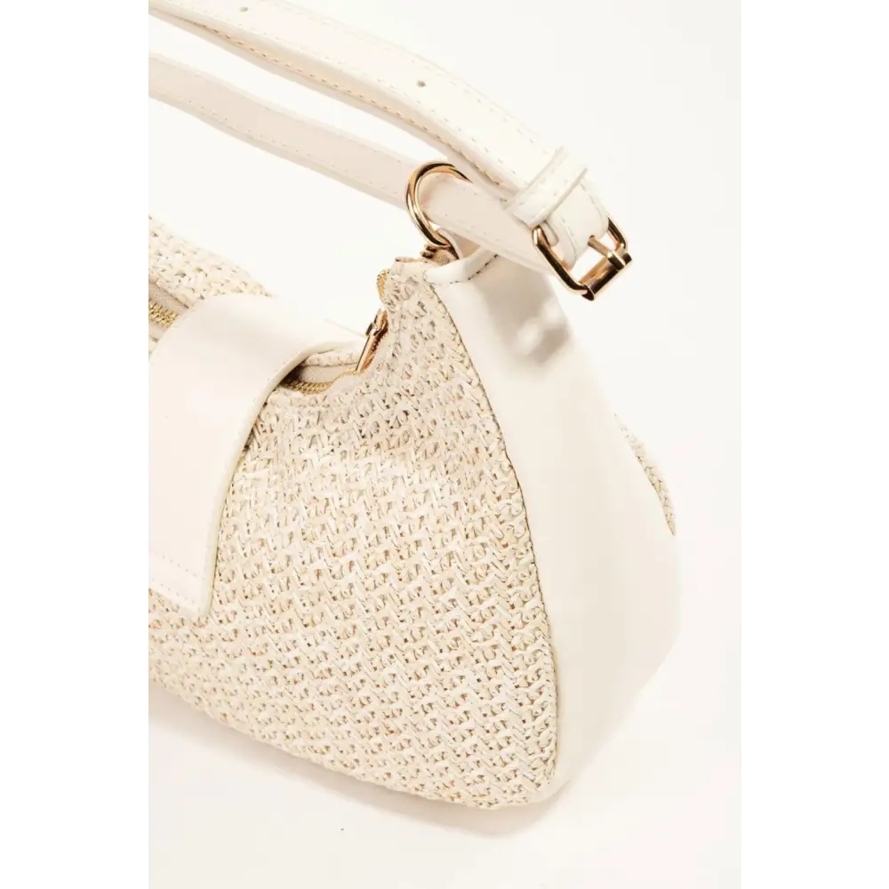 Chic Fame Straw Braid Hobo Bag