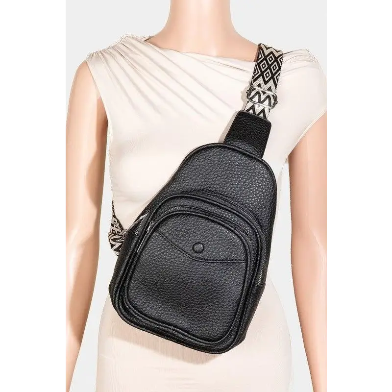 Fame Textured PU Leather Sling Bag Elevates Your Style