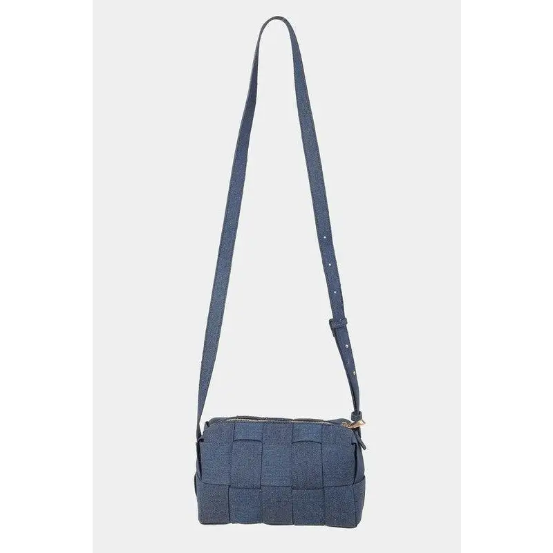 Fame Woven Crossbody Bag with Adjustable Strap