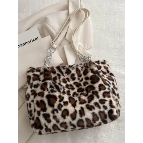 Faux Fur Leopard Shoulder Bag for the Fashion Forward