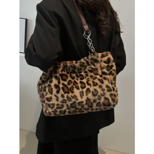 Faux Fur Leopard Shoulder Bag for the Fashion Forward