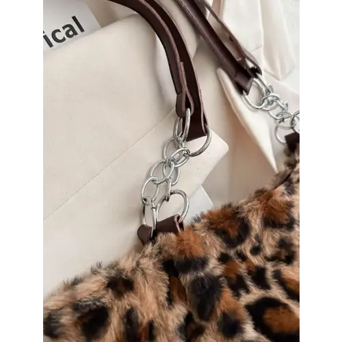 Faux Fur Leopard Shoulder Bag for the Fashion Forward