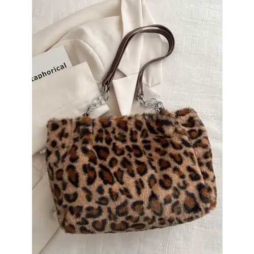 Faux Fur Leopard Shoulder Bag for the Fashion Forward