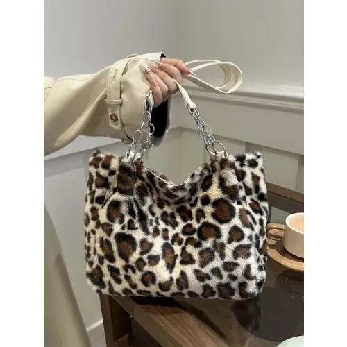 Faux Fur Leopard Shoulder Bag for the Fashion Forward