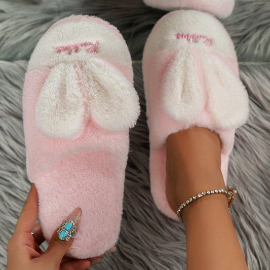 Rabbit Ears Round Toe Slippers - CM