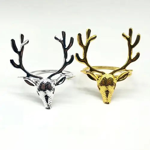 Festive Alloy Reindeer Holders for Stylish Christmas Table Decor