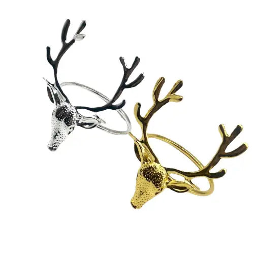 Festive Alloy Reindeer Holders for Stylish Christmas Table Decor