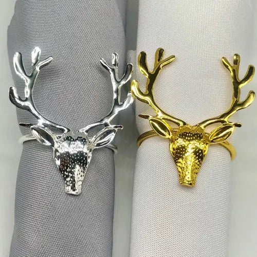 Festive Alloy Reindeer Holders for Stylish Christmas Table Decor 