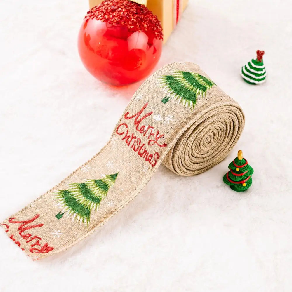 Festive Christmas Polyester Ribbon Rolls for Unique Holiday Gifts