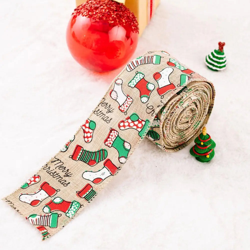 Festive Christmas Polyester Ribbon Rolls for Unique Holiday Gifts