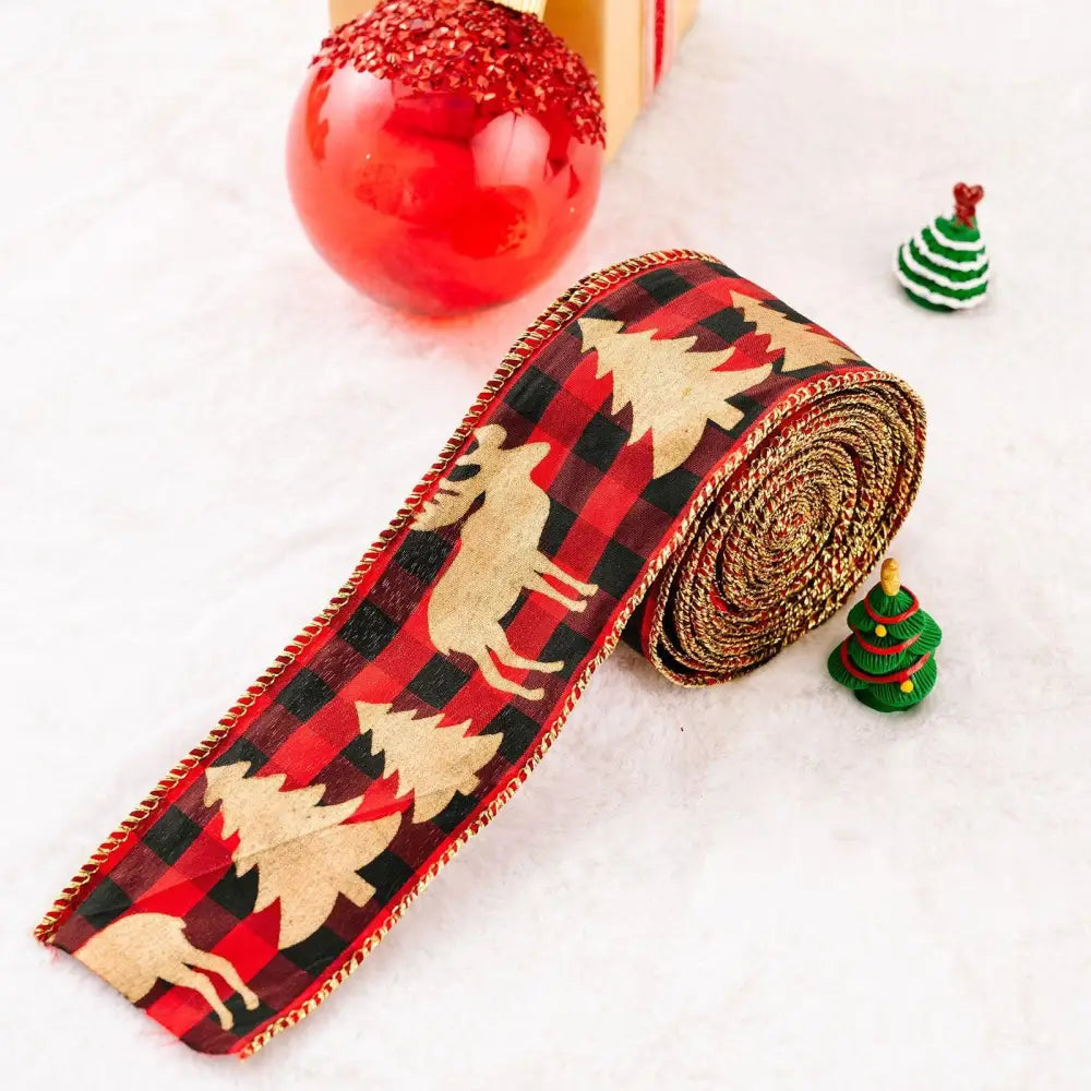 Festive Christmas Polyester Ribbon Rolls for Unique Holiday Gifts