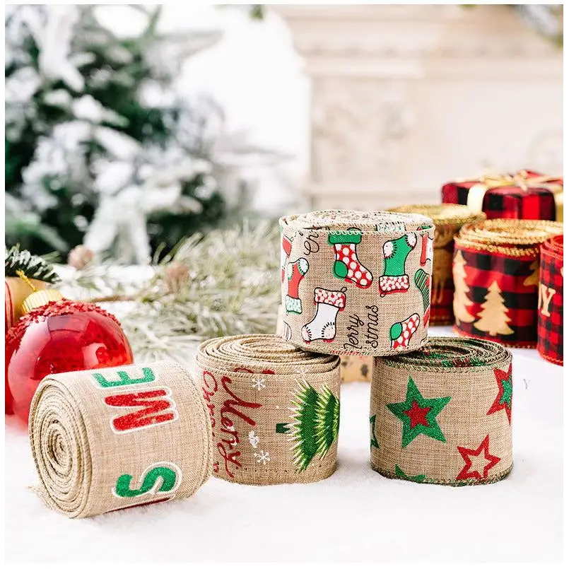 Festive Christmas Polyester Ribbon Rolls for Unique Holiday Gifts