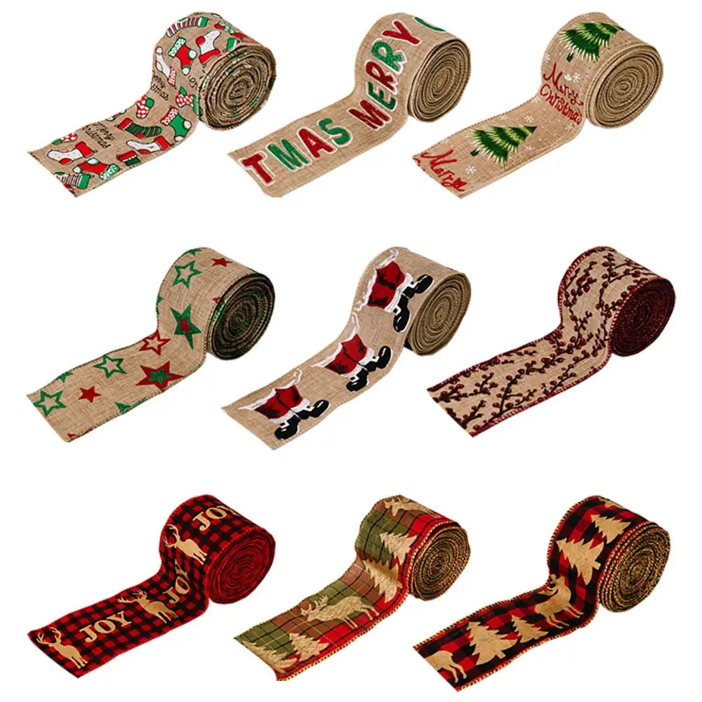 Festive Christmas Polyester Ribbon Rolls for Unique Holiday Gifts