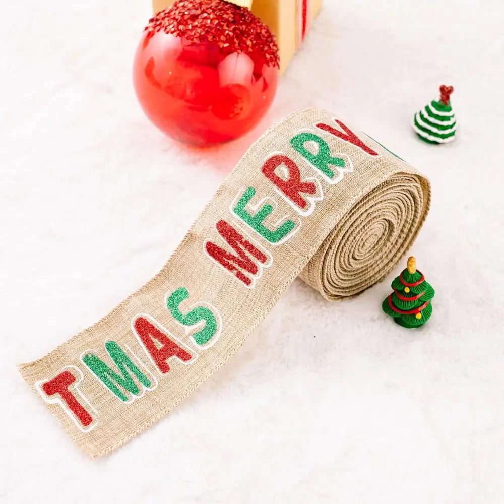 Festive Christmas Polyester Ribbon Rolls for Unique Holiday Gifts