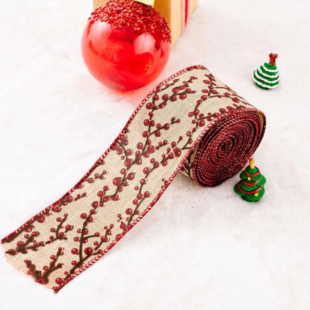 Festive Christmas Polyester Ribbon Rolls for Unique Holiday Gifts