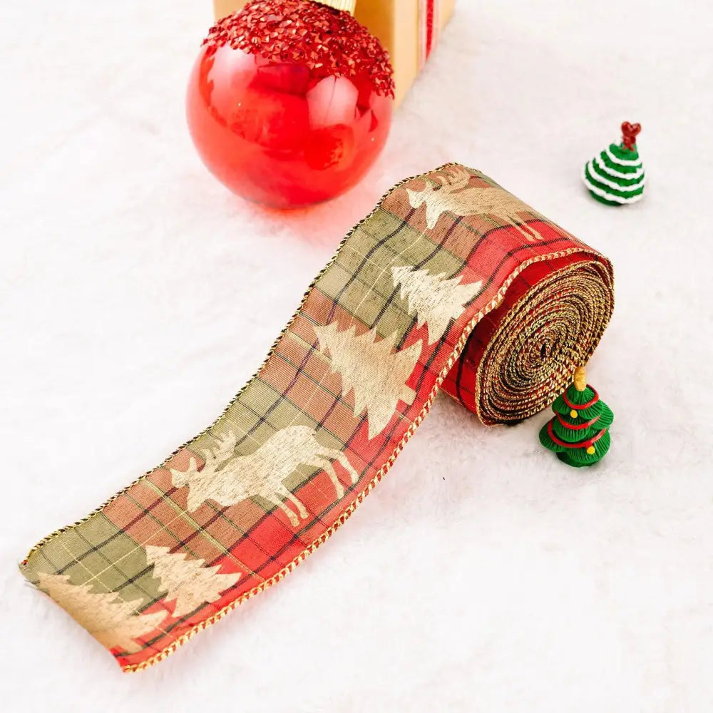 Festive Christmas Polyester Ribbon Rolls for Unique Holiday Gifts