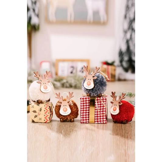 Christmas Sherpa Reindeer Hanging Widgets - CM Fashion